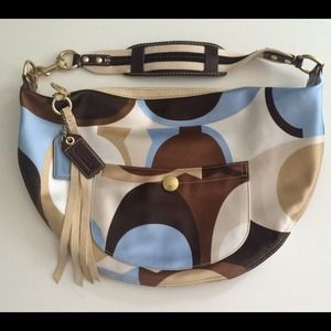 Coach Signature Silk Hobo- New- Never Used