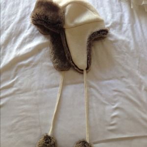 Banana Republic Knit Fur Trap Hat