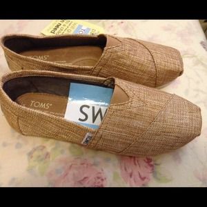 TOMS women ivory metallic