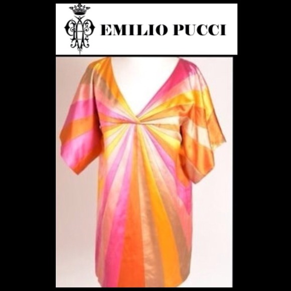 SOLD!!! AUTH geometric print Pucci Mini Dress/Tunic/Top