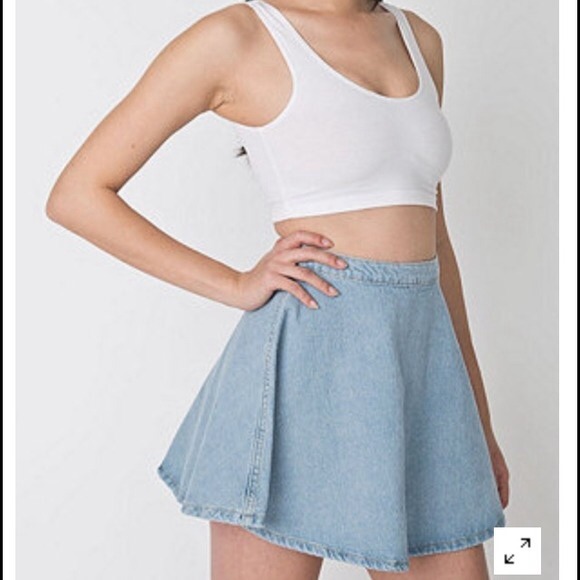 TRADED AA medium wash denim circle skirt size L - Picture 2 of 2