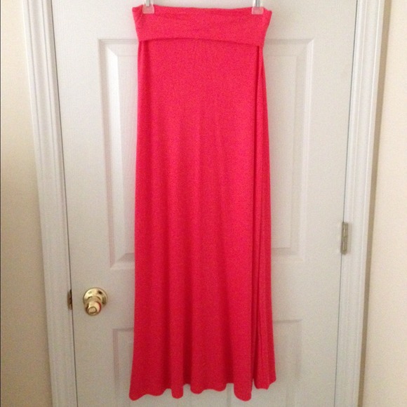 Coral maxi skirt