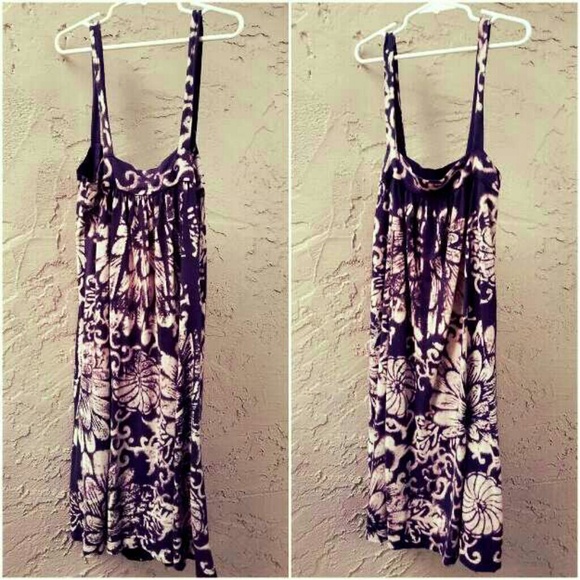 Purple flowy boho dress