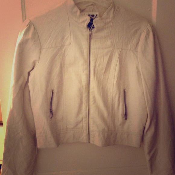 White Pleather Moto Jacket