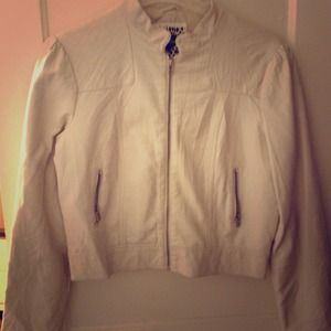 White Pleather Moto Jacket