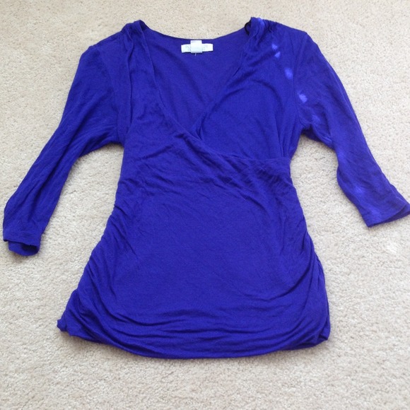 Pretty purple/blue Forever 21 Faux Wrap Top