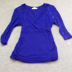 Pretty purple/blue Forever 21 Faux Wrap Top
