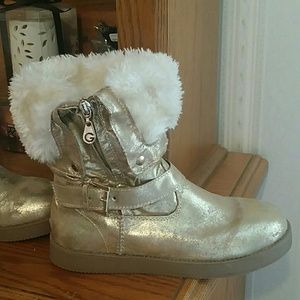 Gold Guess boots!