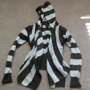 Wet Seat Green & Cream Sweater with Hoodie