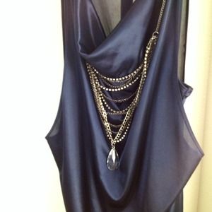 Gorgeous navy blue draped mini party dress 💕