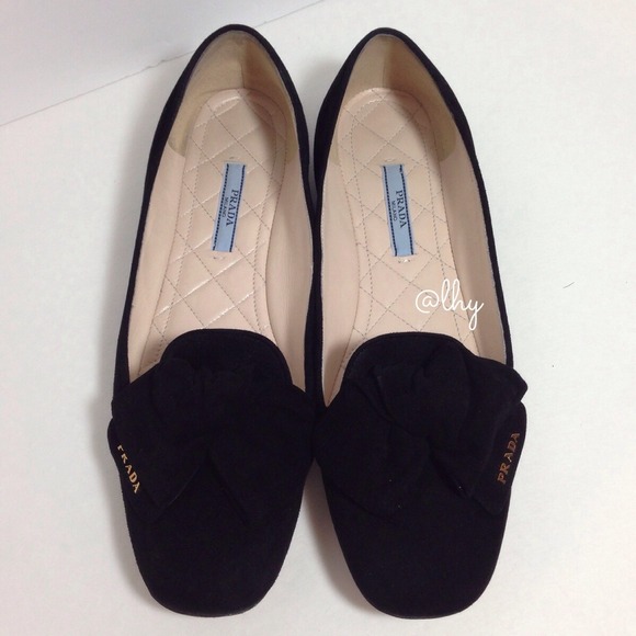 ❌SOLD❌PRADA BOW SMOKING LOAFERS IT38 - Picture 2 of 4