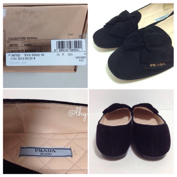 ❌SOLD❌PRADA BOW SMOKING LOAFERS IT38 - Picture 3 of 4