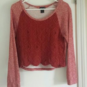 Wet Seal rosy lace sweater