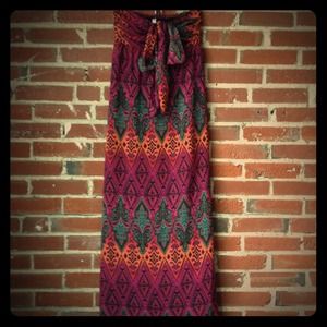 Strapless maxi dress