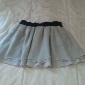 Baby blue/ gray skirt
