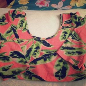 Palm beach crop top