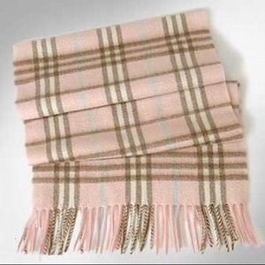 Authentic Burberry Cashmere scarf. Pink plaid