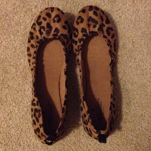 cheeta print ballet flats