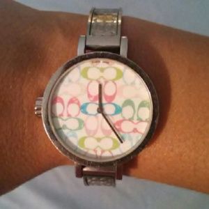 Coach silver watch