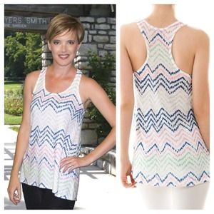 Chevron Print Racerback Tank