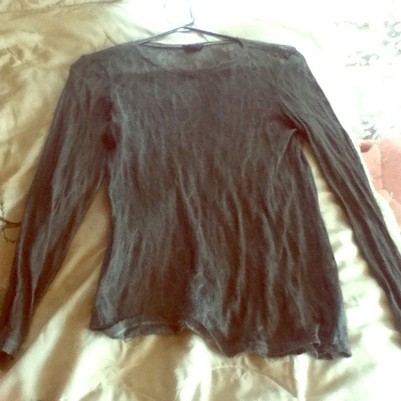 Topshop Lace Mesh Web Green Top