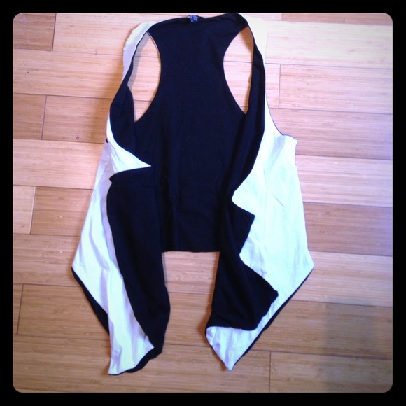 Reversible draped vest