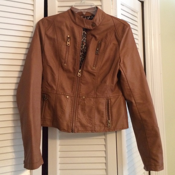 Brown PU jacket