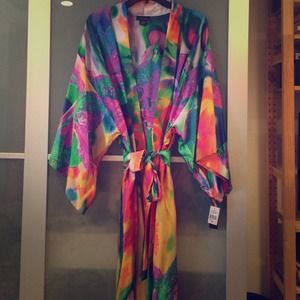 Natori satin printed robe