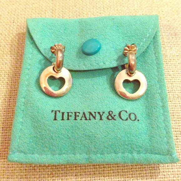 Tiffany & Co open heart earrings sterling silver