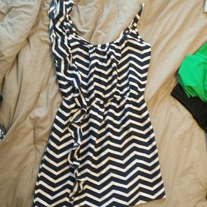 *Sold* Navy and White Short Dress