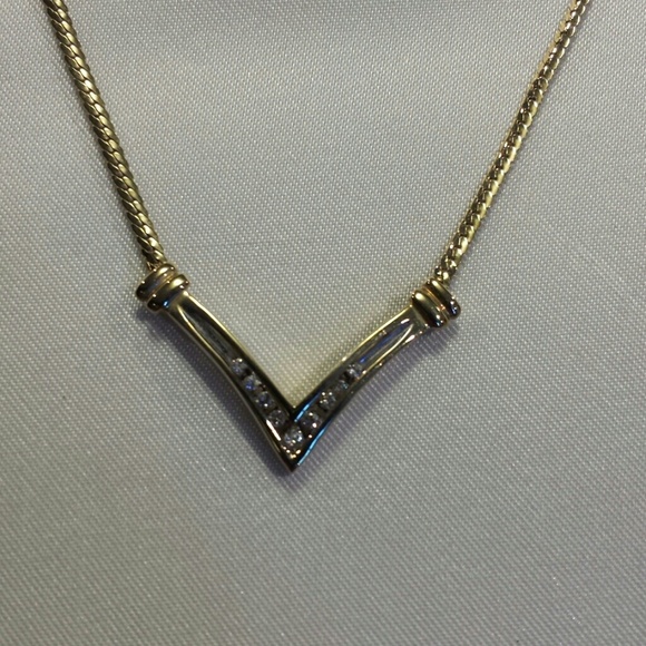 SOLD Real Diamond Gold Necklace