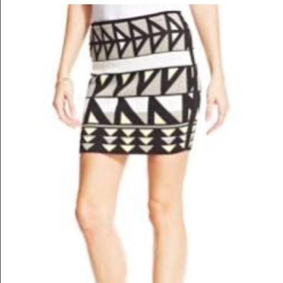Rachel Roy geometric mini skirt