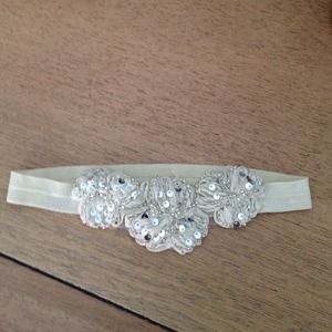 Floral sequined headband