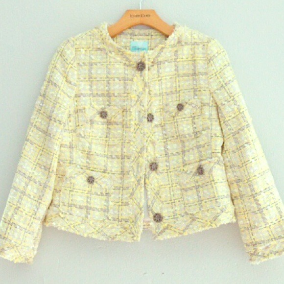 NWOT yellow plaid jacket