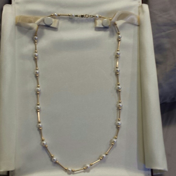 SOLD Real Gold/Pearl Necklace
