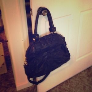 Large black Deux Lux bag with add strap