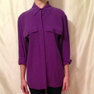Minimalist style silk blouse