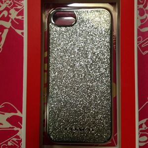 Coach Silver glittery iPhone 5 case