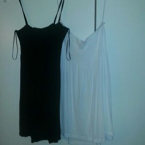 Black an white 2 baby doll tops