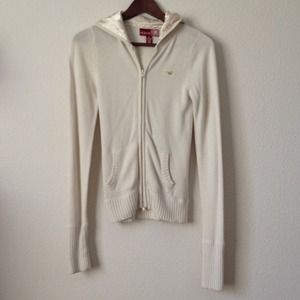 Hollister cream hoodie jacket