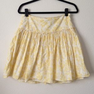 Gap yellow printed skirt