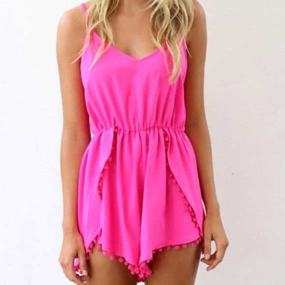 ⛔️SOLD⛔️ Pom Pom Romper