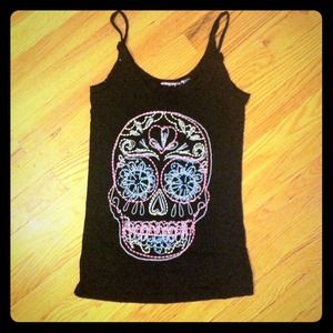 sugar skull tank top