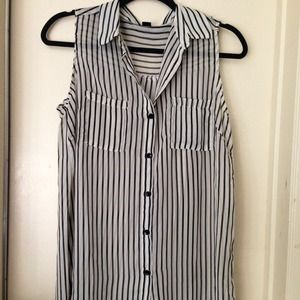 Striped button up