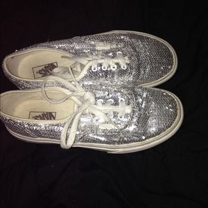 Silver Sequins Vans