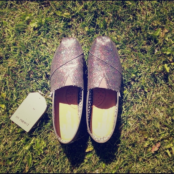 REDUCED New Black Sparkly TOMS!