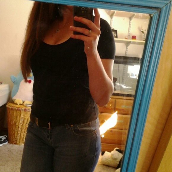 Black shirt with lace