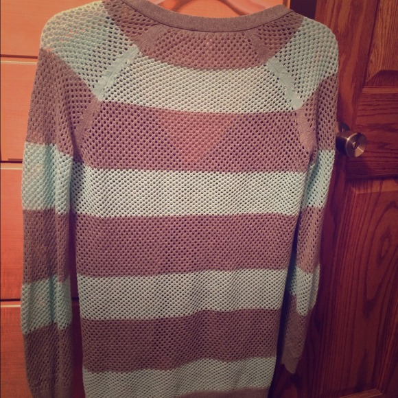 Gray and sea foam green sweater