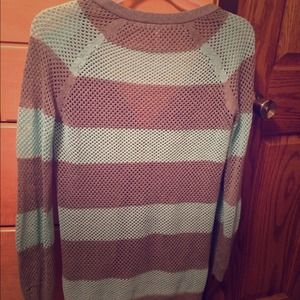 Gray and sea foam green sweater