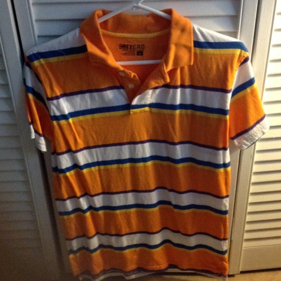 Men's striped polo